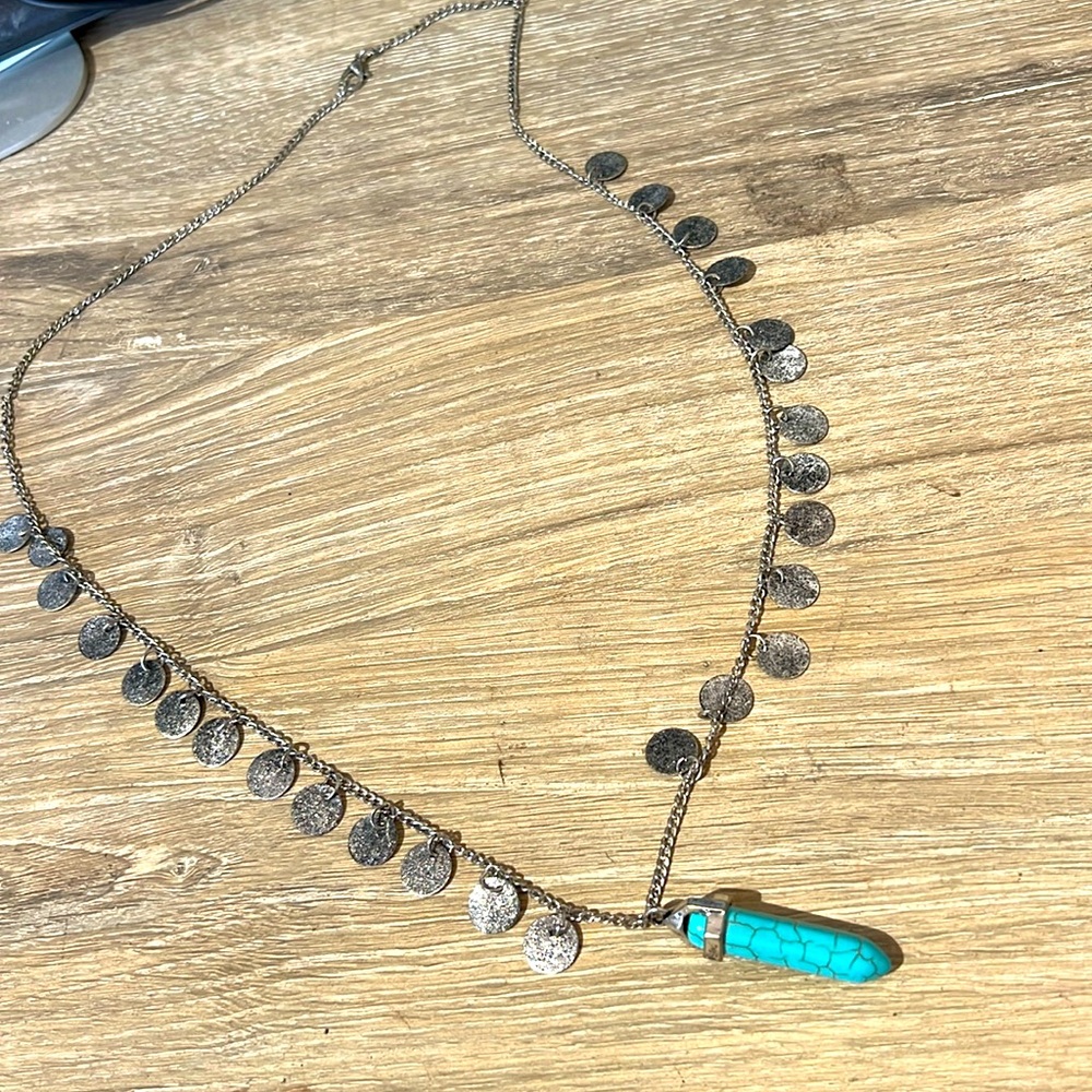 Silver turquoise necklace